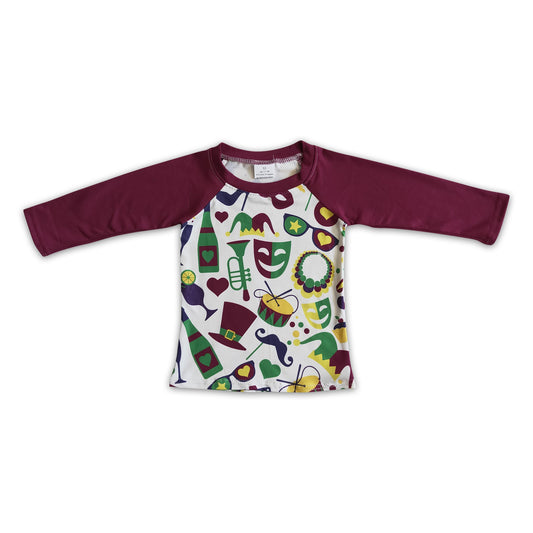 Long sleeve boy Mardi Gras shirt