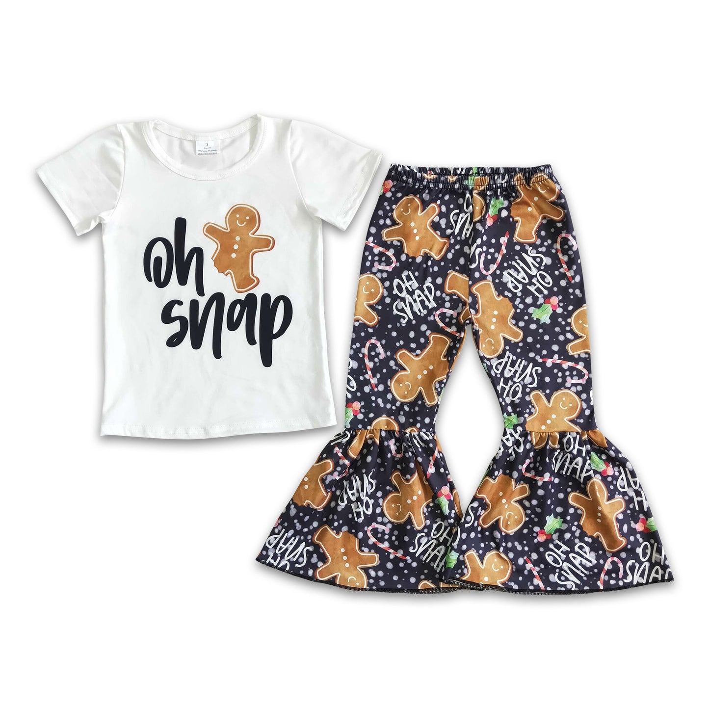 Oh snap shirt gingerbread pants girls Christmas clothes