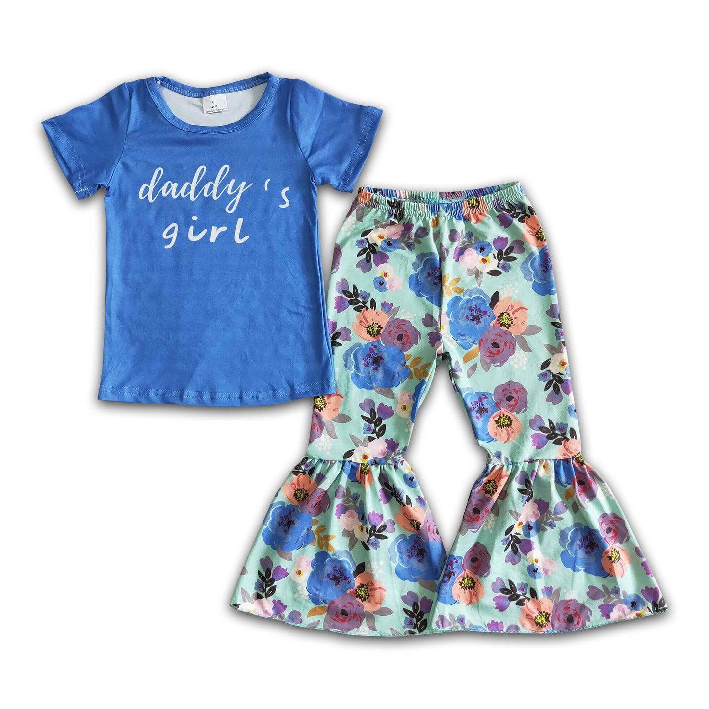 Daddy's girl shirt floral pants kids boutique clothing