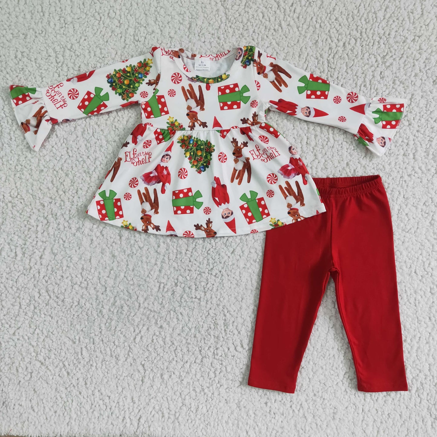 Cute print tunic leggings Christmas outfits