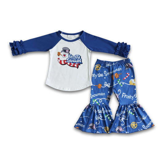 Snowman screen print girls winter clothing