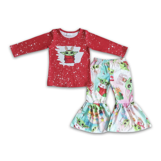 Cute bell bottom pants strong girls Christmas outfits