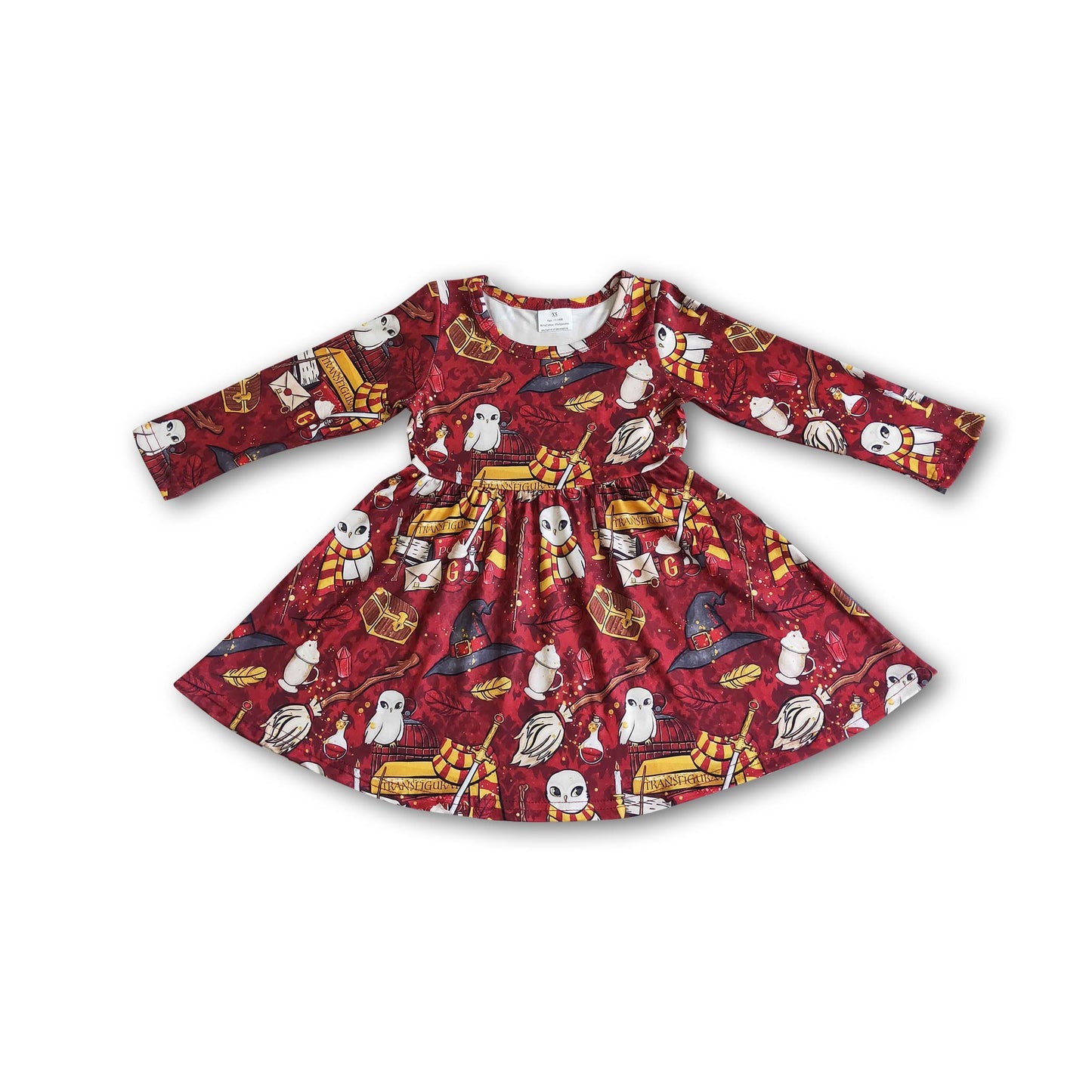 Long sleeve magic girls fall twirl dresses