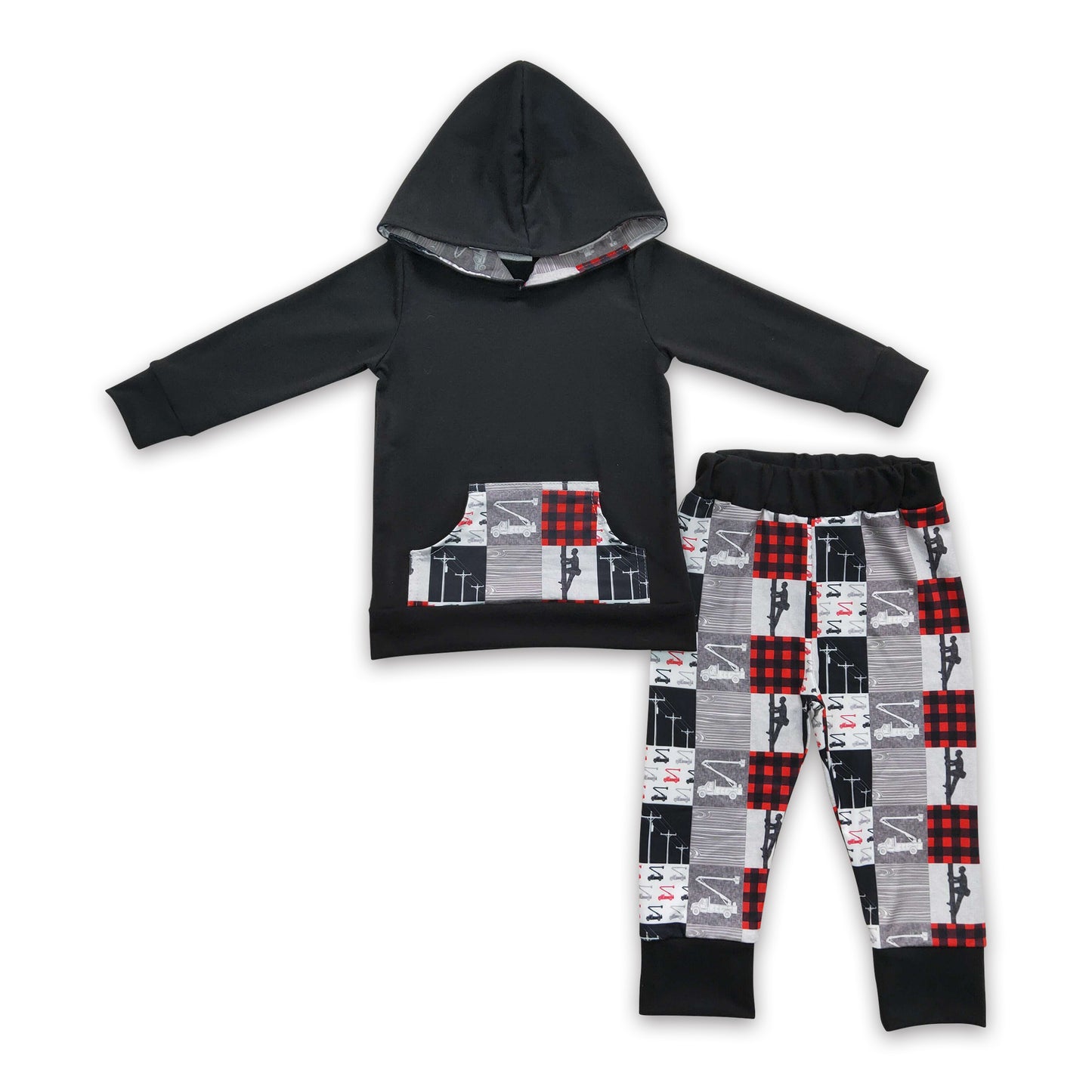 Lineman boy hoodie set