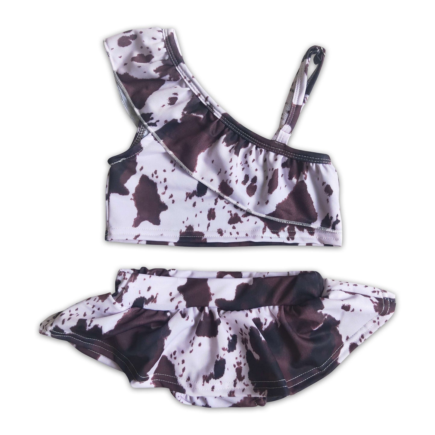 Girl Cow Print Swimsuit