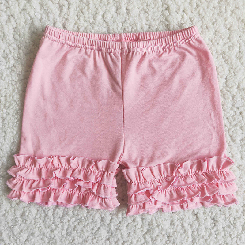 Girl Pink icing ruffle shorts