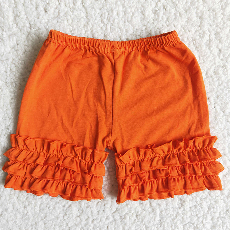 Girl Orange icing ruffle shorts