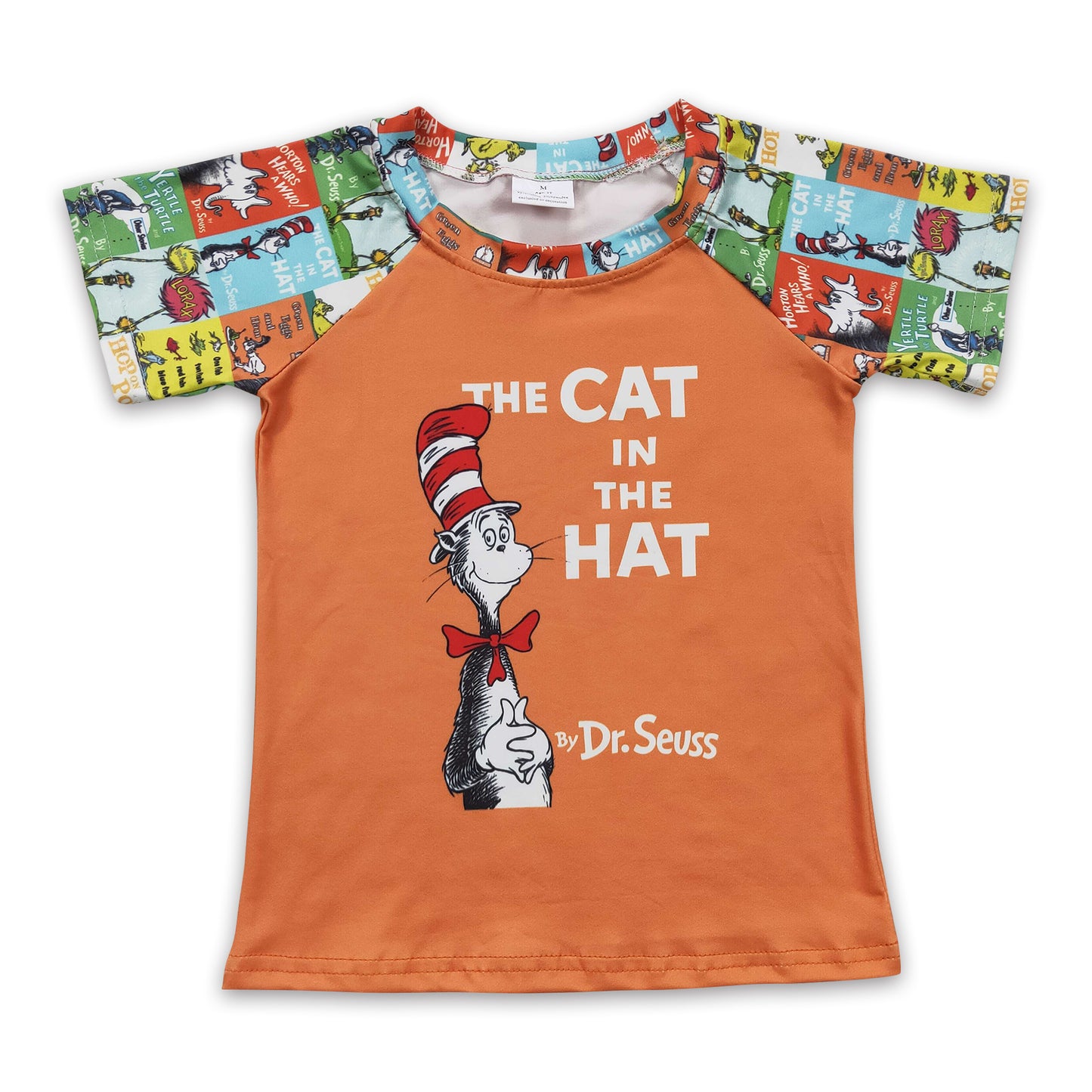 Short sleeve cat raglan boy shirt