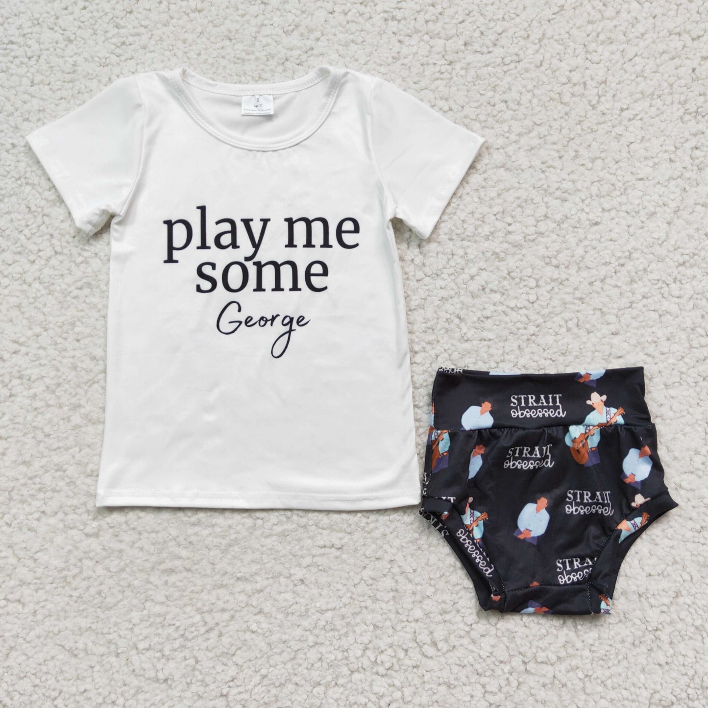 Play me some baby girls bummies set