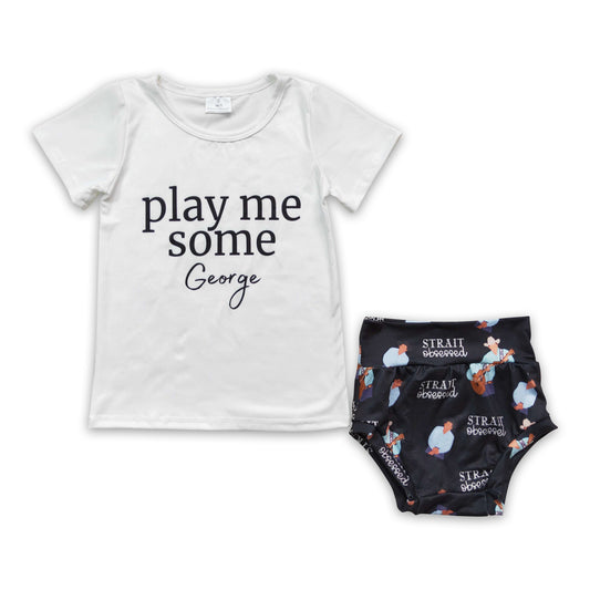 Play me some baby girls bummies set