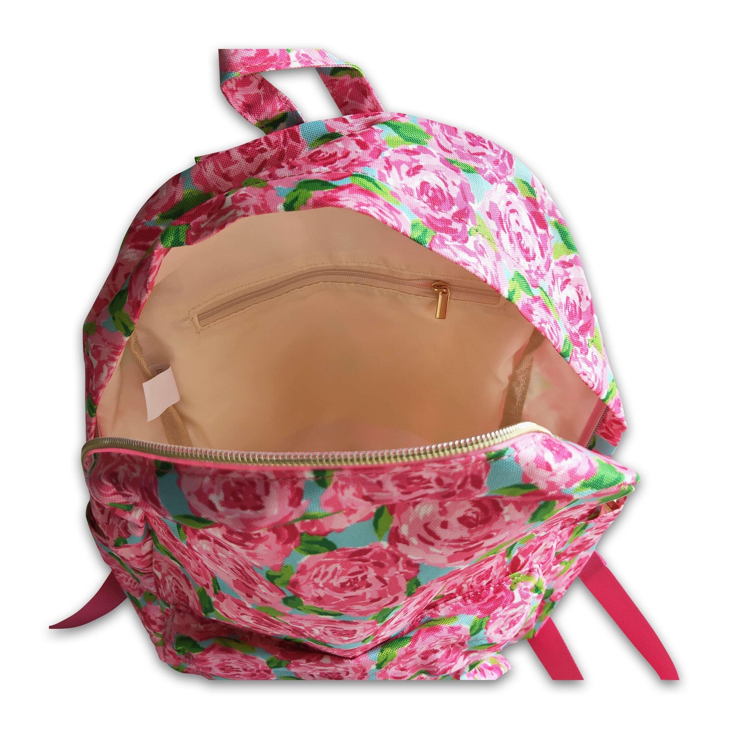 Hot pink rose floral kids girls back to school bags