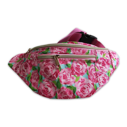 Hot pink floral kids girls small bags