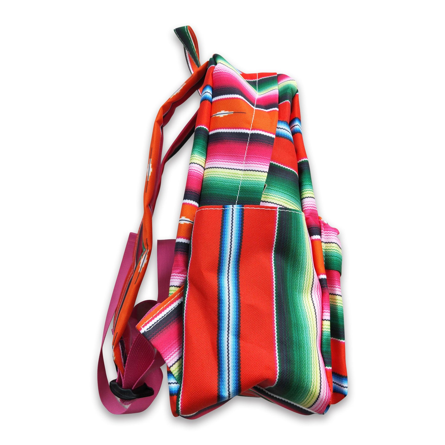 Red green stripe western backpack kids girls back to school bags