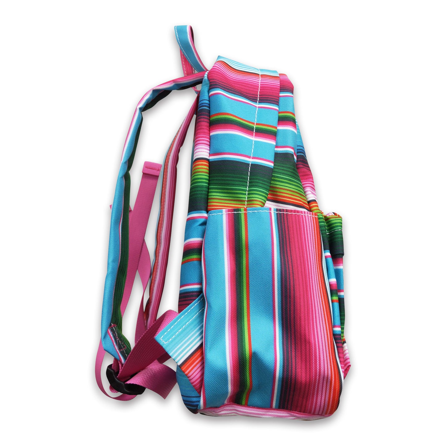 Pink blue stripe western backpack kids girls back to school bags