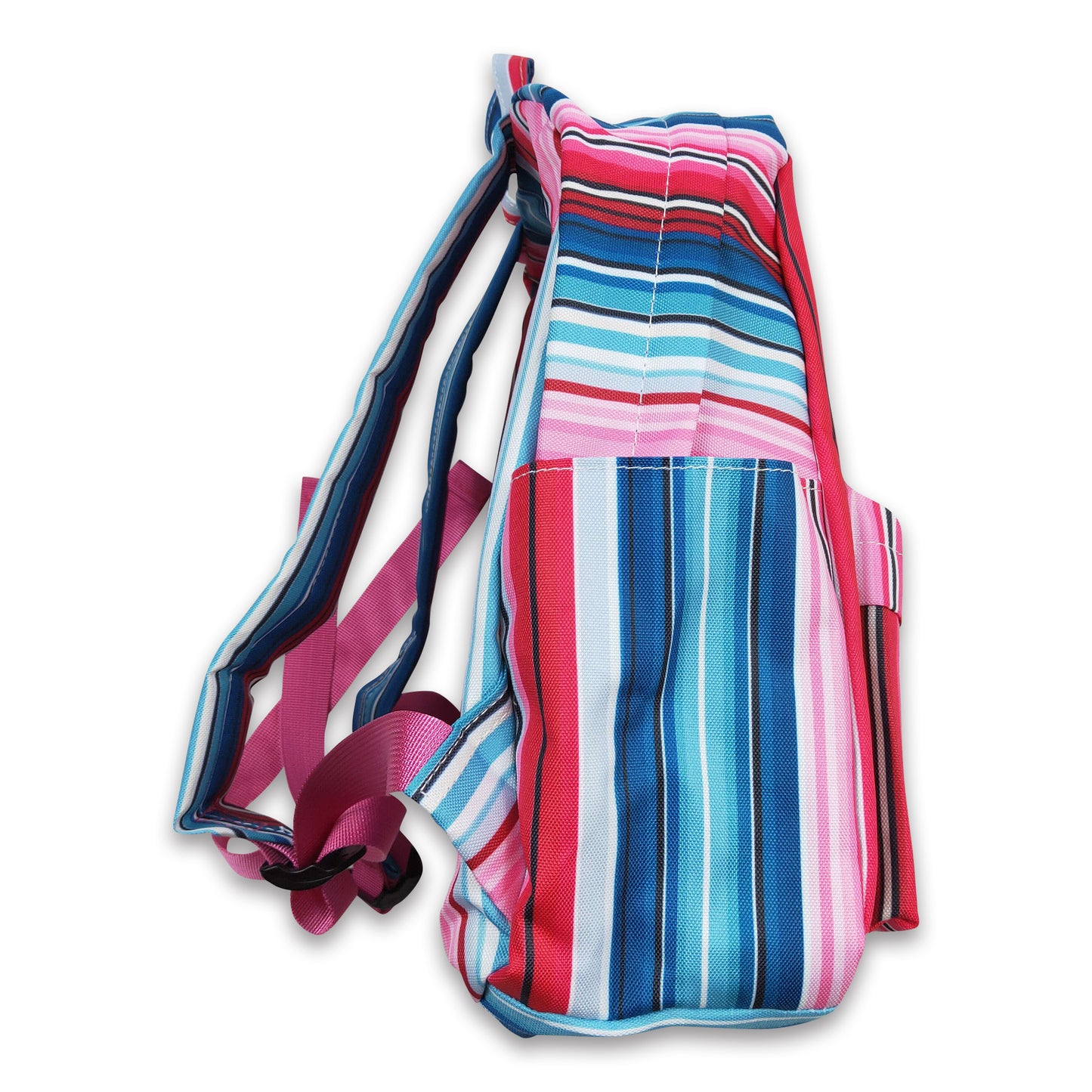 Pink blue stripe western backpack kids girls back to school bags