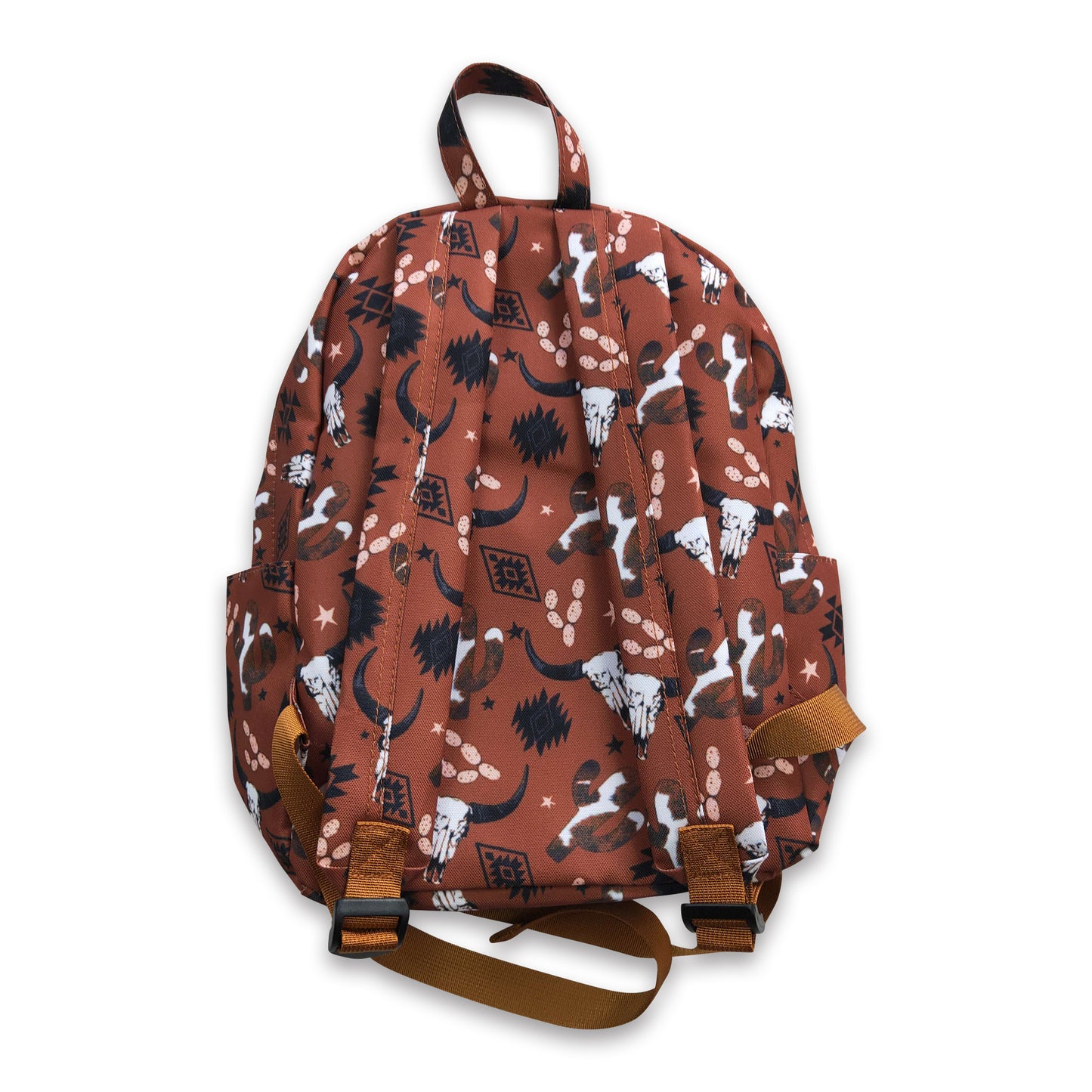 Cactus bull skull western backpack kids girls back to school bags