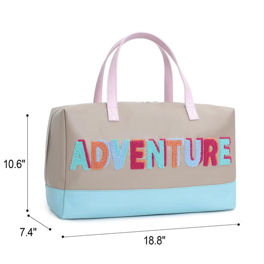 Adventure embroidery leather girls bags