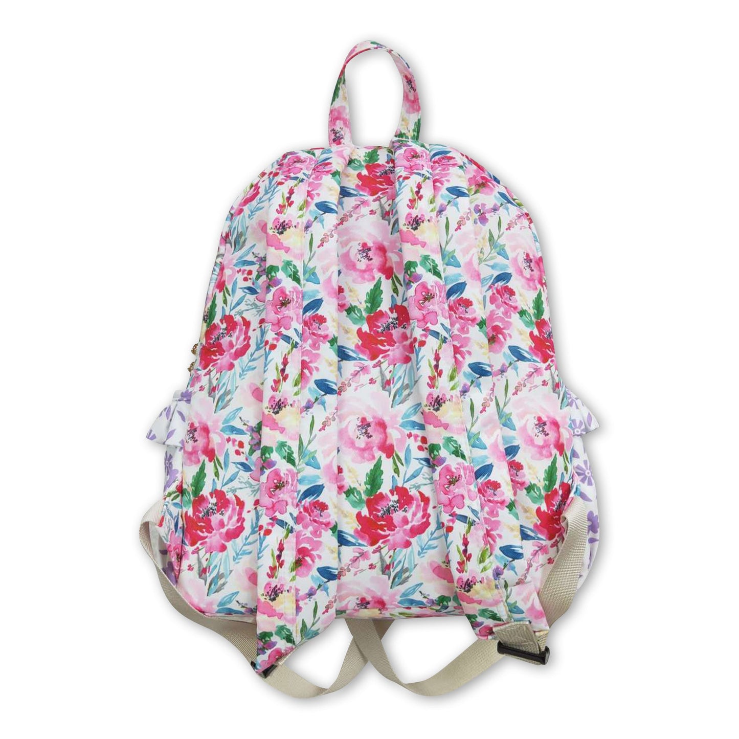 Floral lavender cute little girls backpack