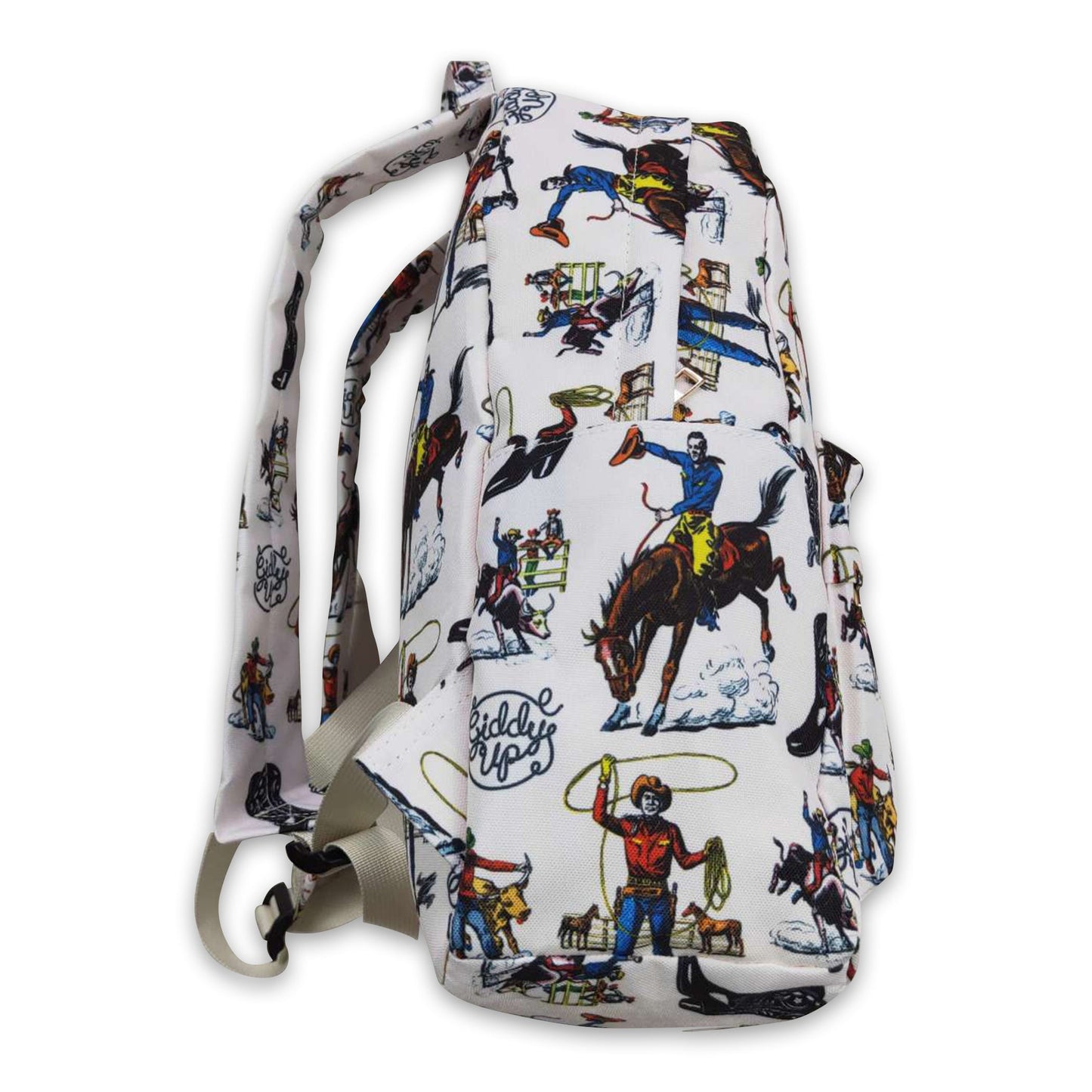 Boots horse rodeo western kids backpack