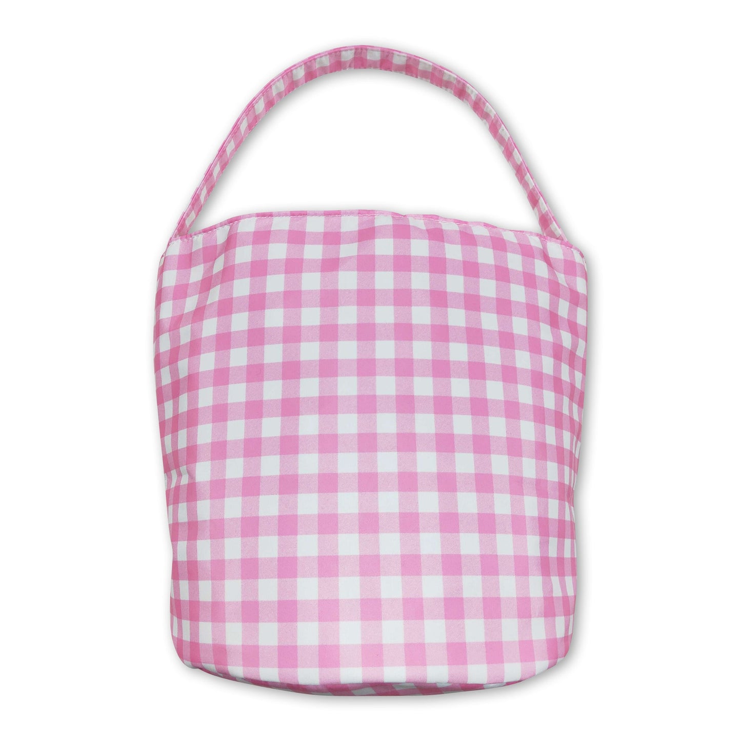 Pink plaid ruffle bunny kids girls easter basket