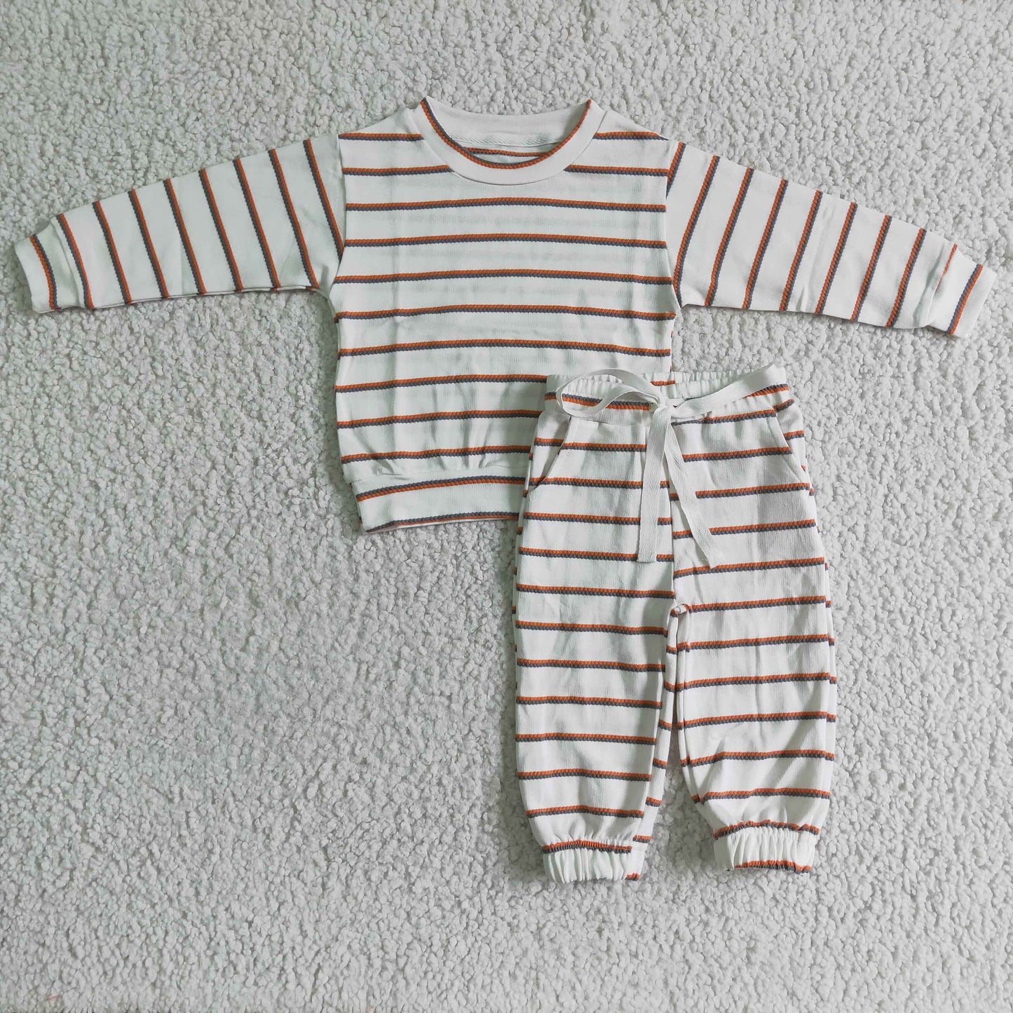 Stripe cotton thick kids fall winter clothes