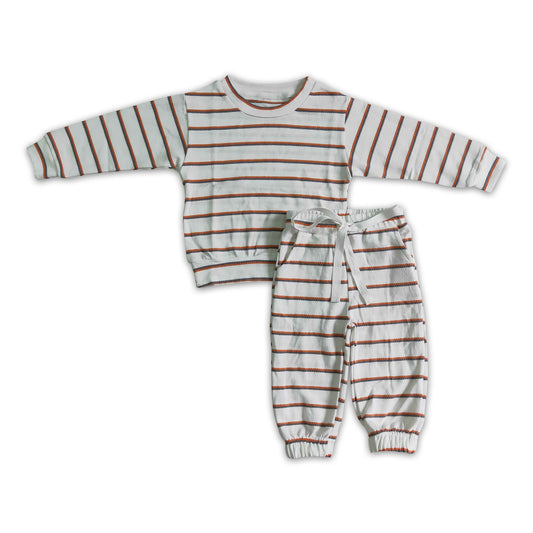 Stripe cotton thick kids fall winter clothes