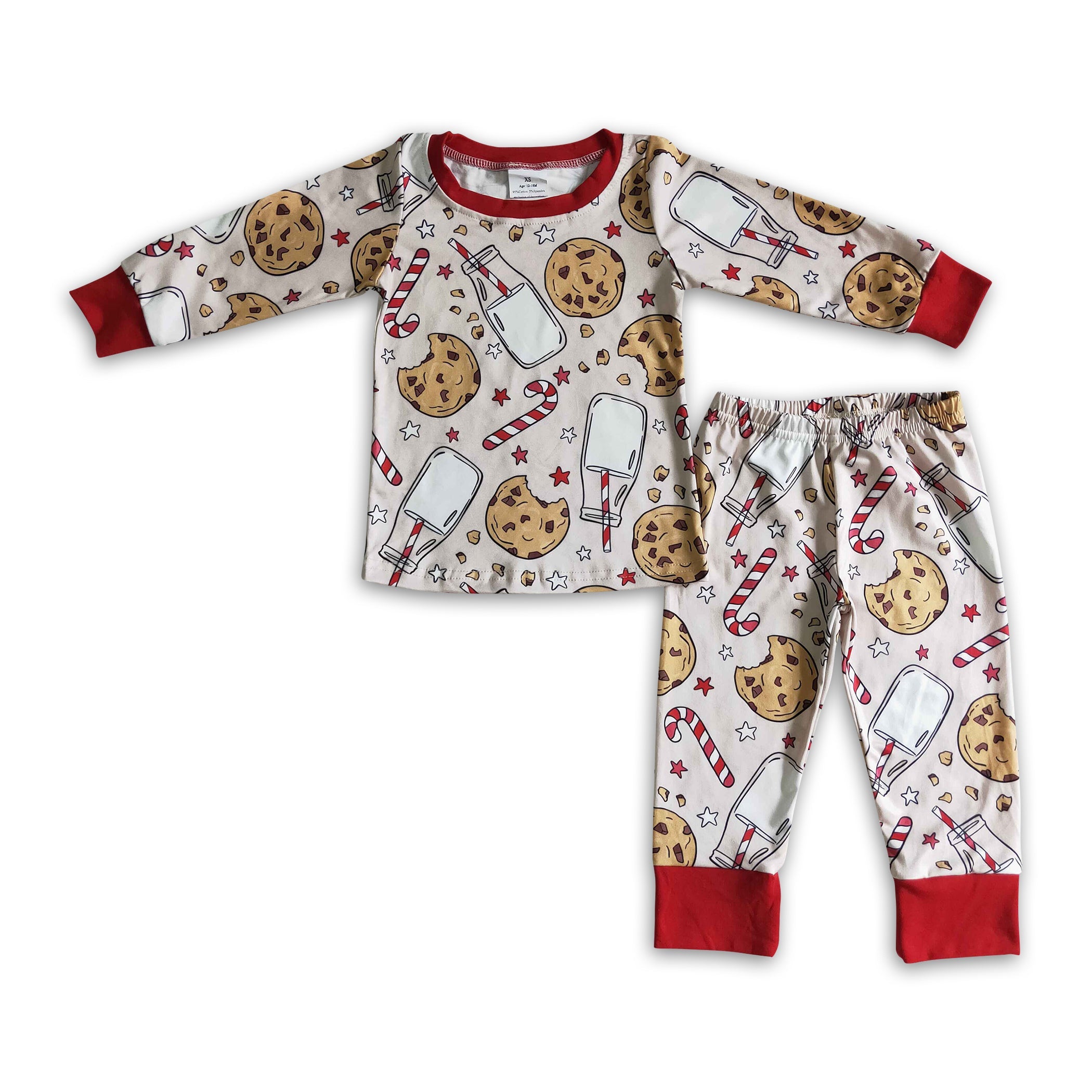 Kids candy cane discount pajamas