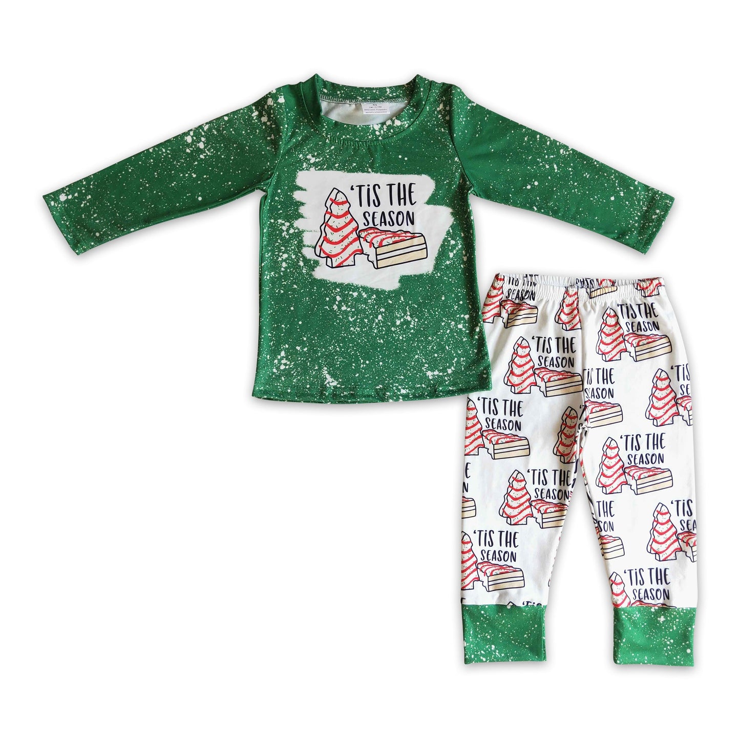 'Tis the season shirt pants green boy Christmas clothing set