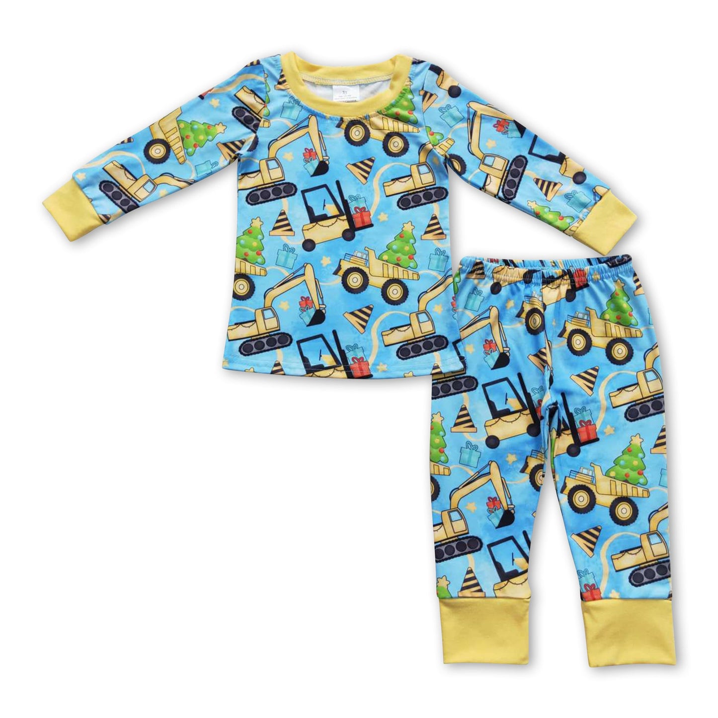 Constructions Christmas tree gifts boy pajamas