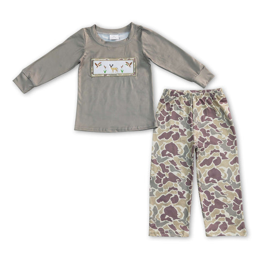 Duck deer top camo pants kids boy hunting clothes