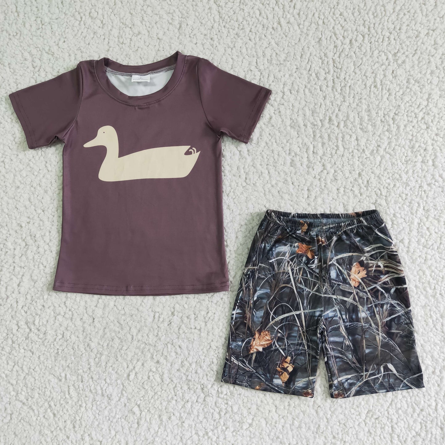 Duck print kids boy summer outfits