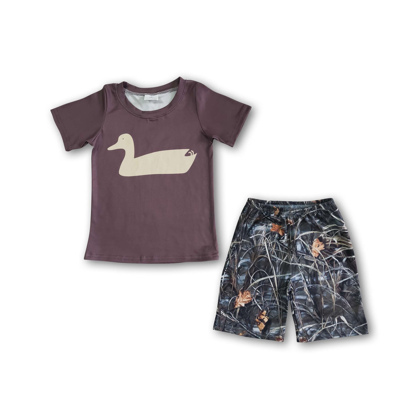 Duck print kids boy summer outfits