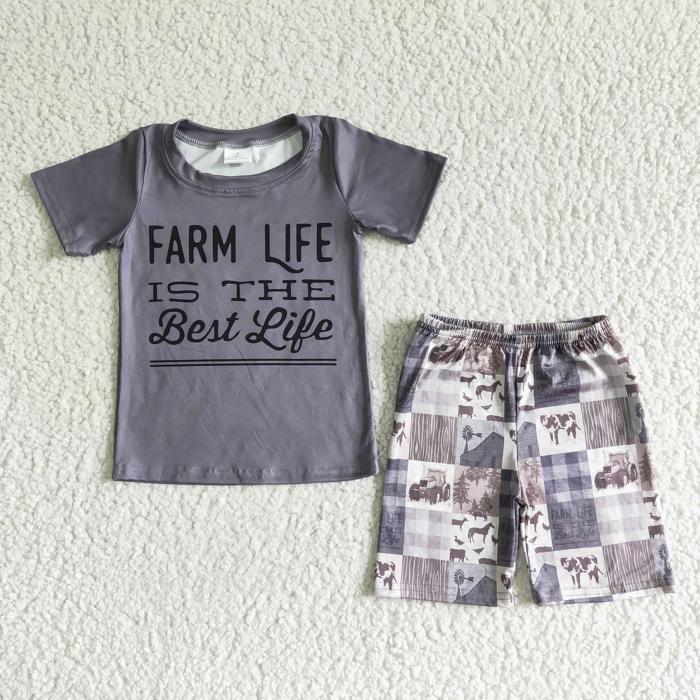 Farm life is the best life boy clothing set