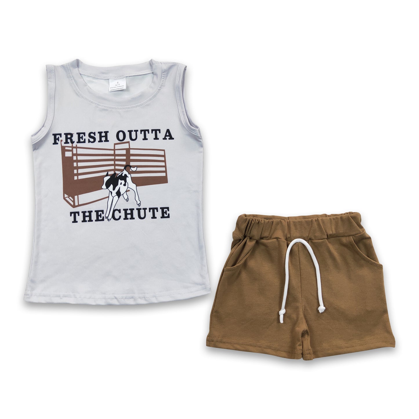 Fresh outta the chute shirt shorts kids boy outfits