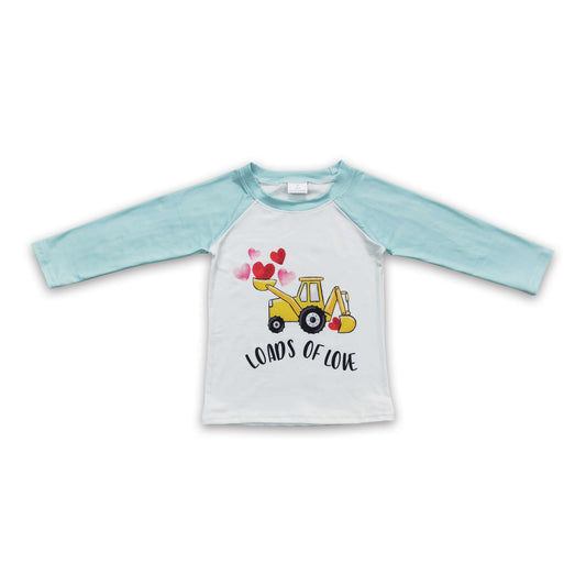 Loads of love truck kids boy Valentine's shirt