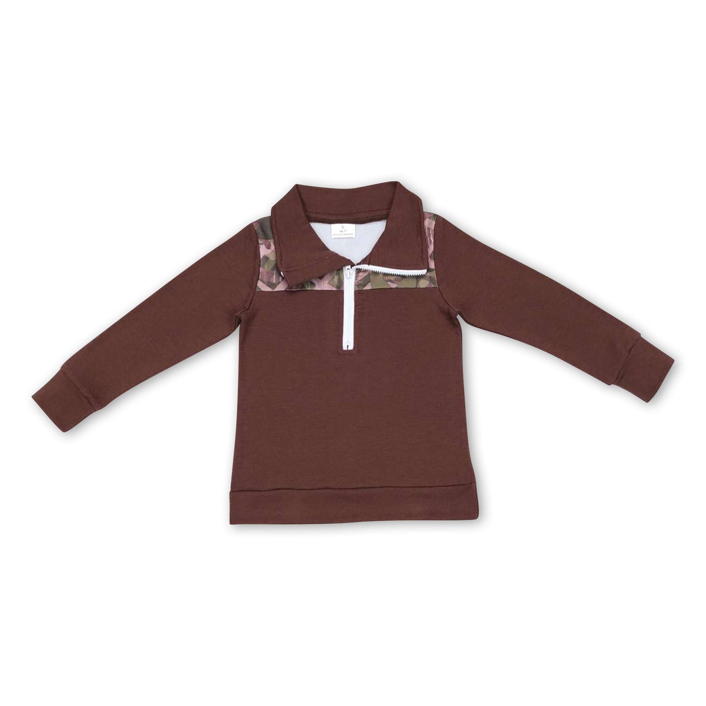 Olive brown duck kids boy hunting pullover