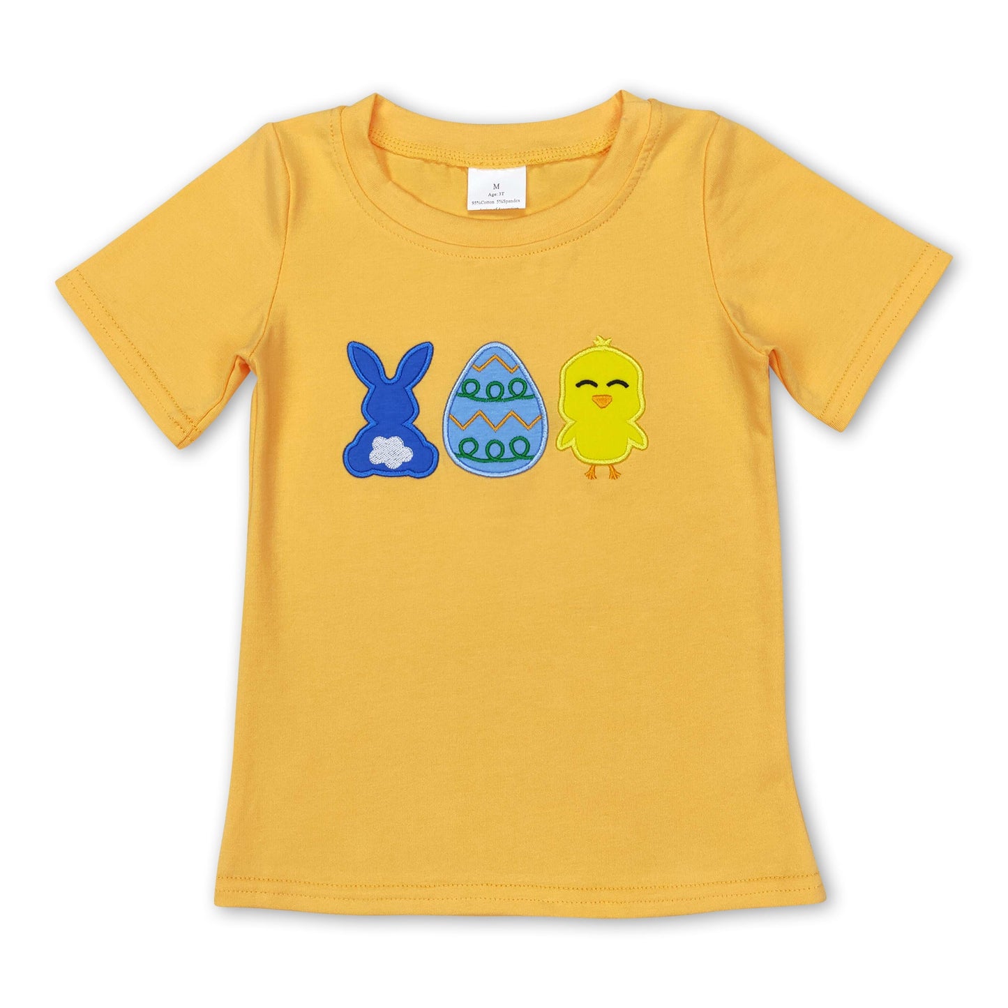 Bunny egg chicken orange kids easter shirt