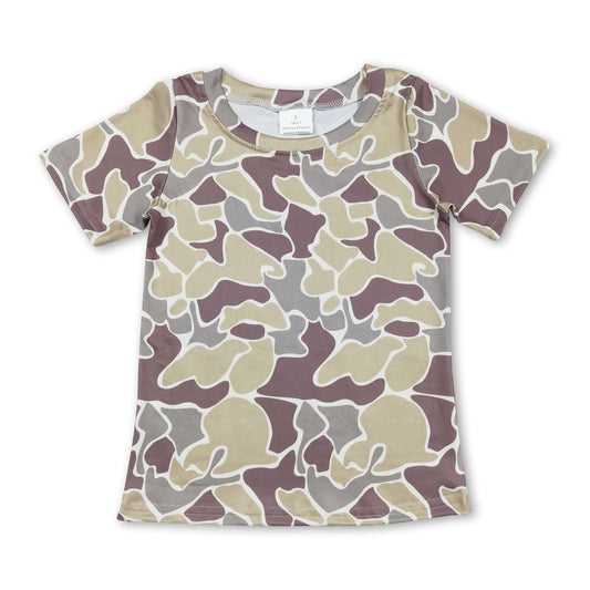 Short sleeves camo kids boys shirt