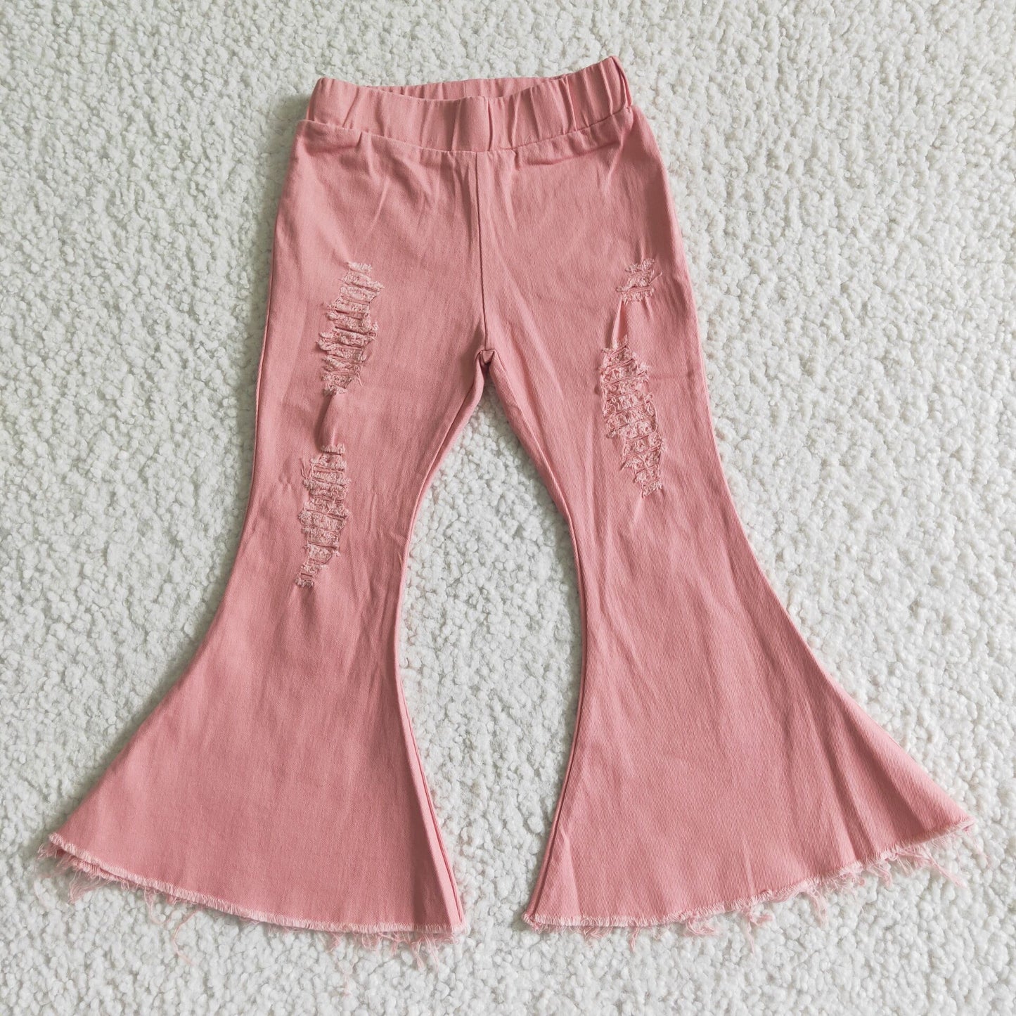 Girl pink solid denim pants baby girls jeans