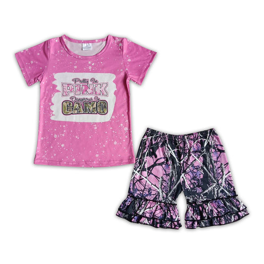 Pink camo children clothing girls