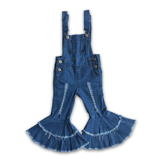 Girl Blue Denim Overalls