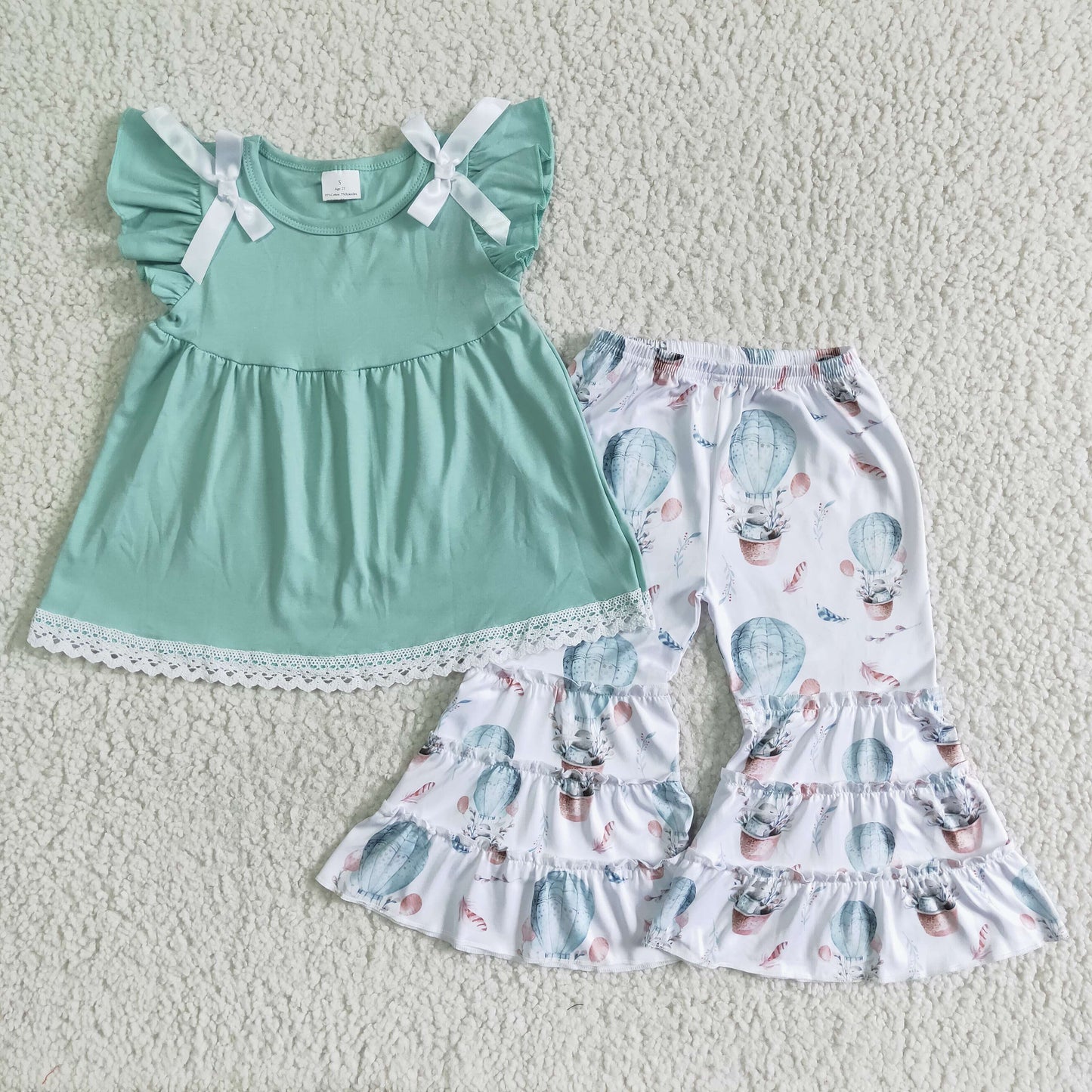 Girl Easter Solid Tunic Rabbit Outfit