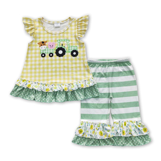 Girl Farm Striped Outfits