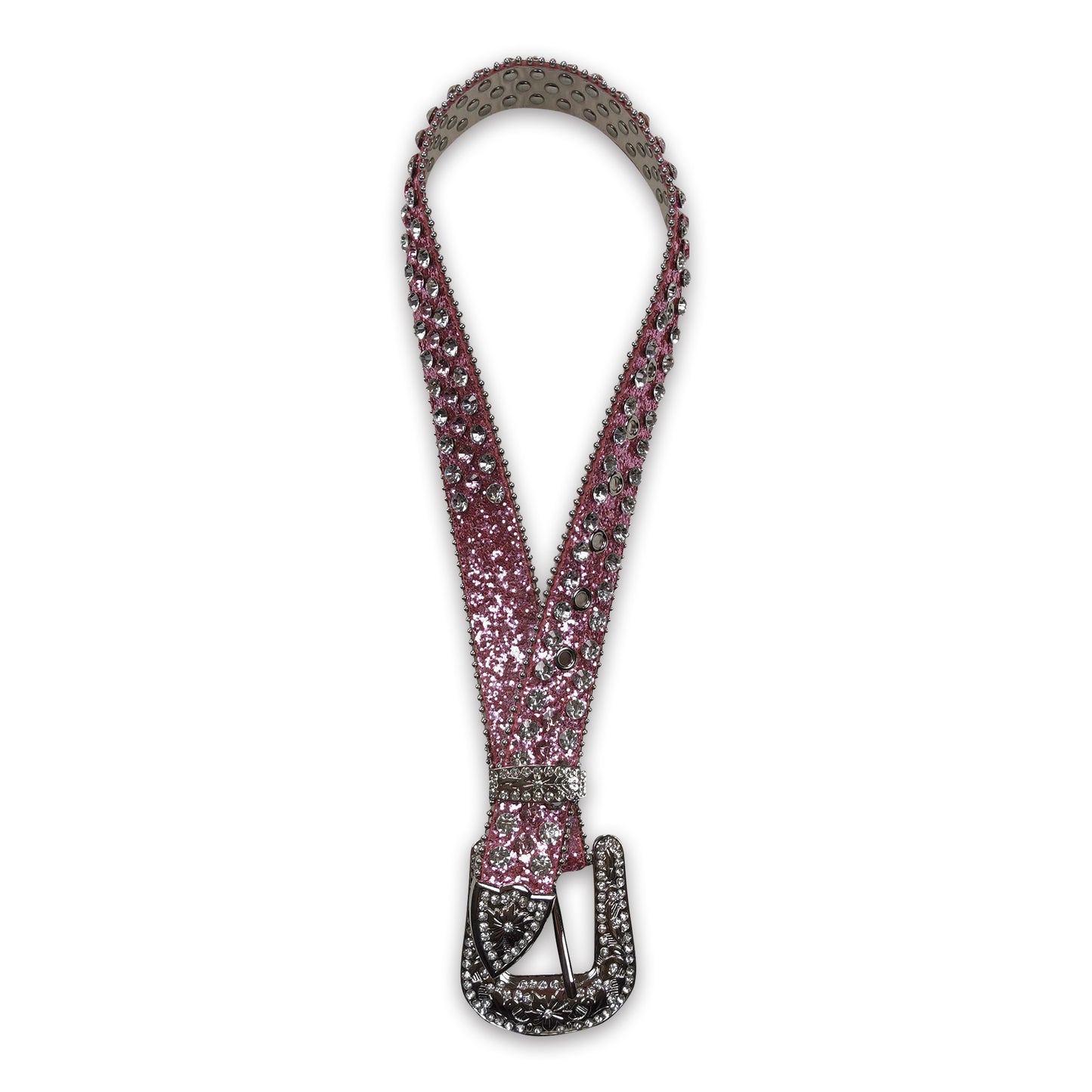 Rhinestones pink baby girls belt