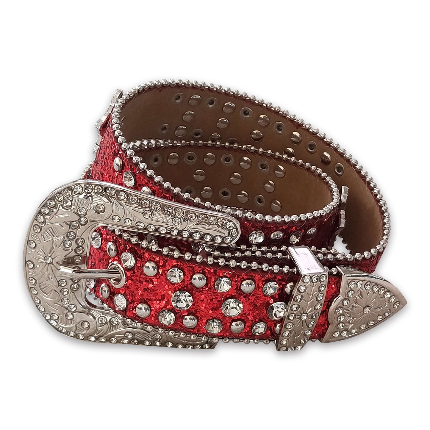 Rhinestones red cross baby girls belt