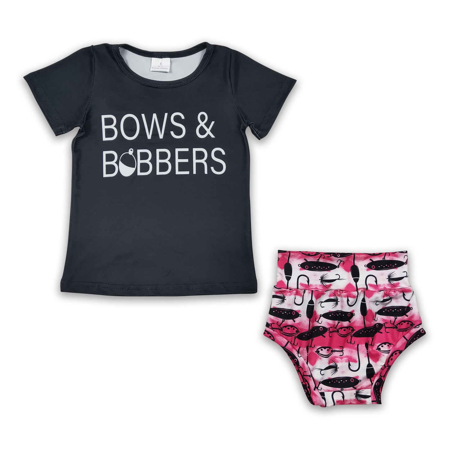 Bow and bobbers shirt fishing bummies baby girls clothes