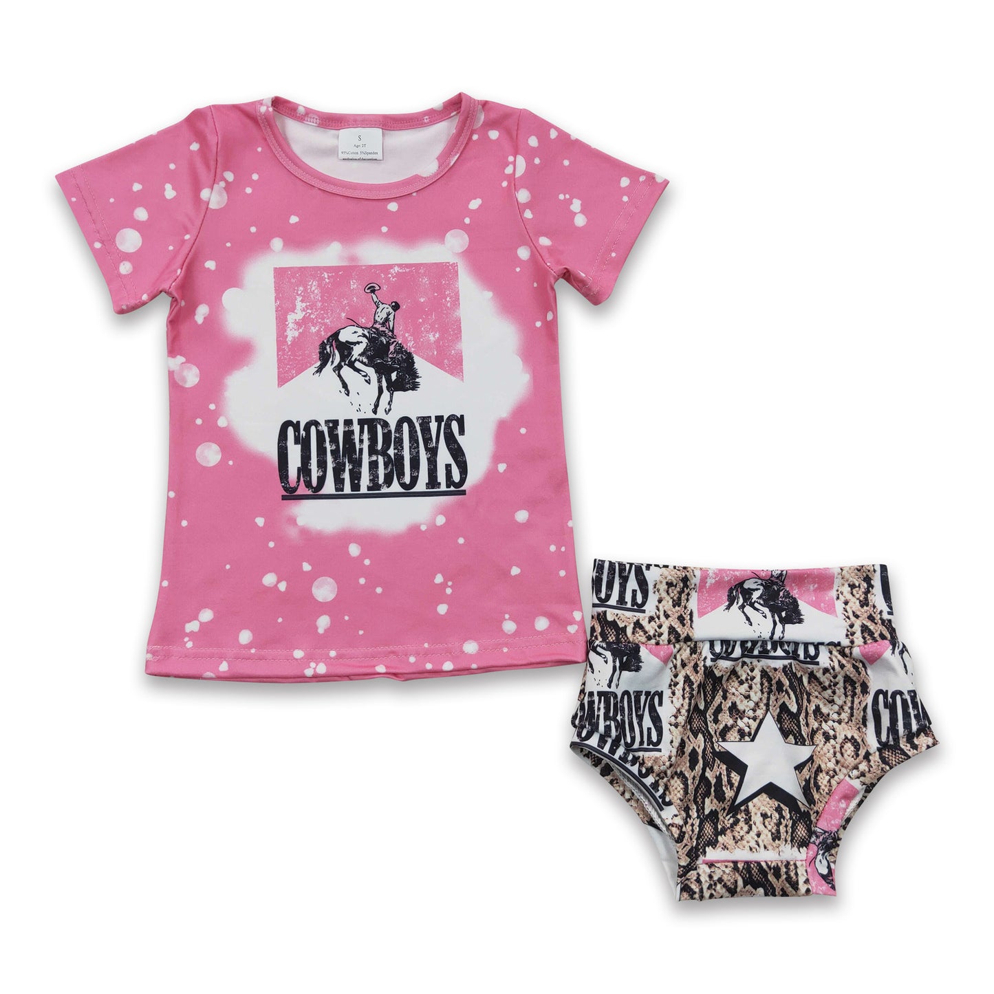 Cowboys shirt snake skins bummies baby girls clothes