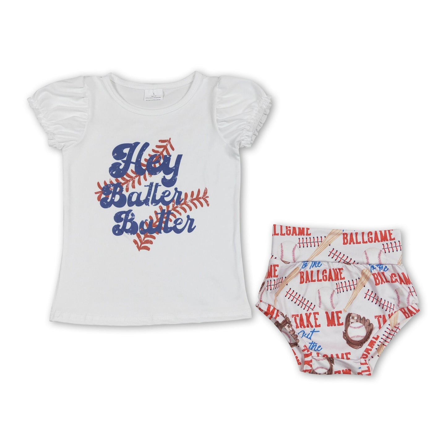 Hay batter shirt bummies baby kids baseball set