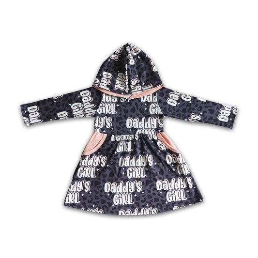 Daddy's girl pocket kids hoodie dresses