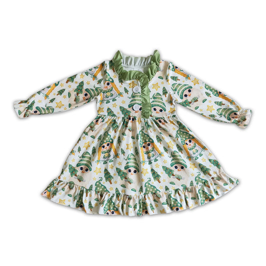 Gnomies Christmas tree baby girls nightgown